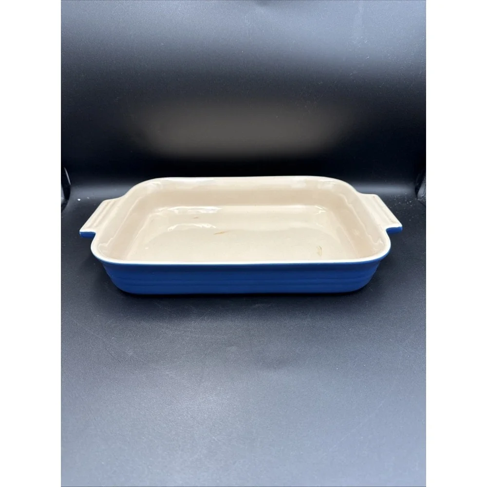 Le Creuset Rectangular Blue Stoneware Baking Dish 07.02 9 X 12